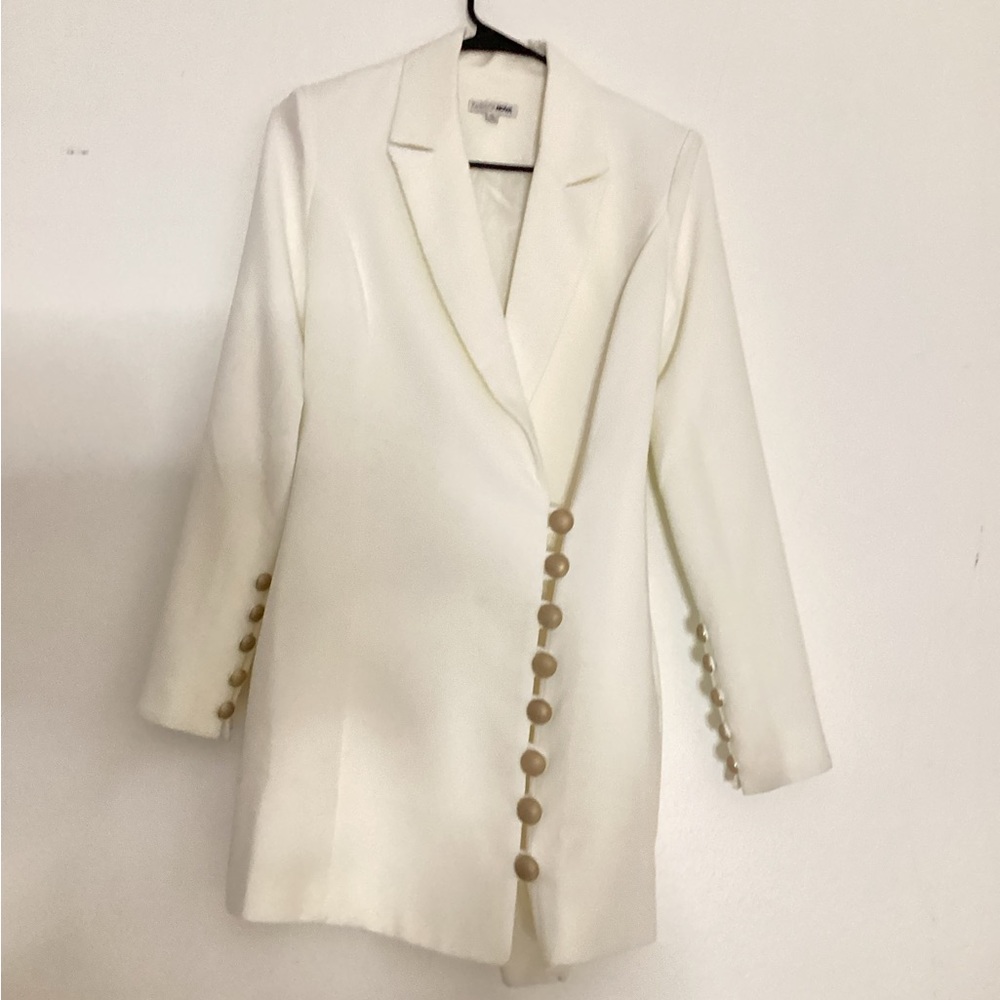 Blazer fashion nova dress ivory
